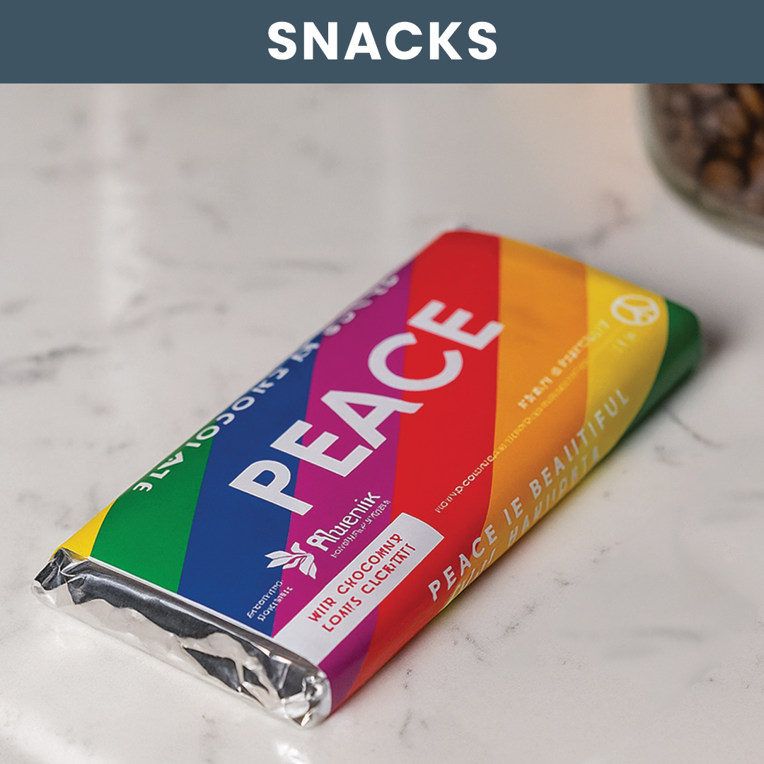 Lifestyle image of chocolate bar laying on a kitchen counter