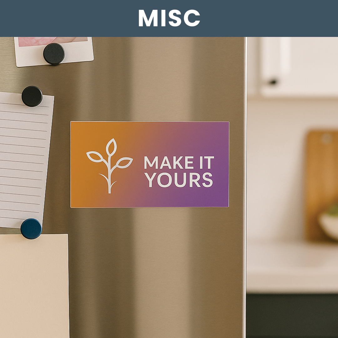 Lifestyle image of magnet on fridge