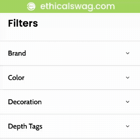 A gif showing you how to filter for the Made in USA emoji on our website A gif showing you how to filter for the Made in USA emoji on our website